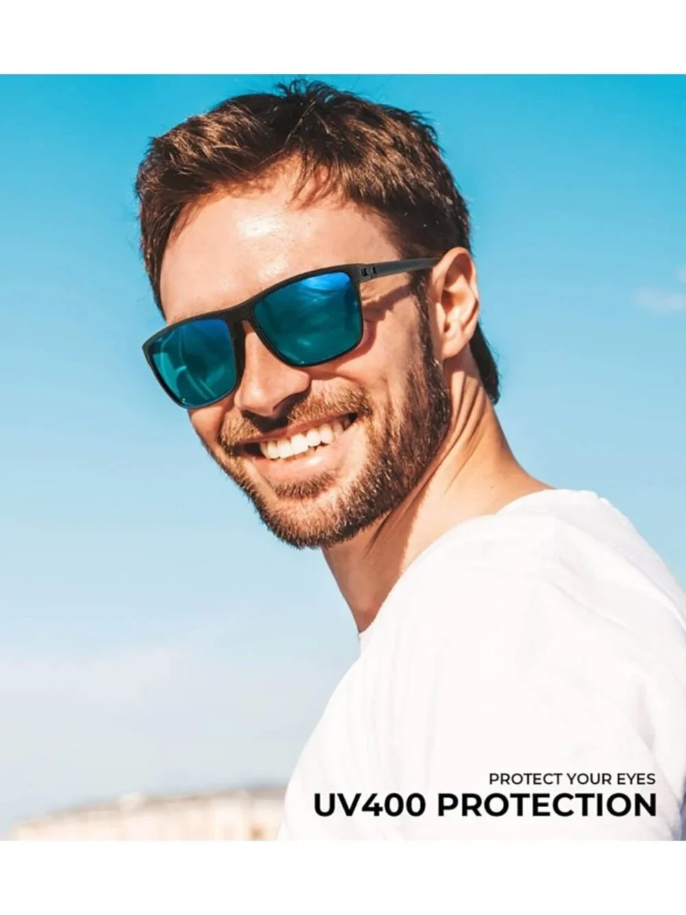Lightweight Polarized Sunglasses for Men - UV Protection for Driving, Fishing